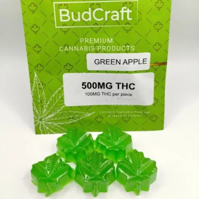 Bud Craft Green Apple Gummies 500mg THC