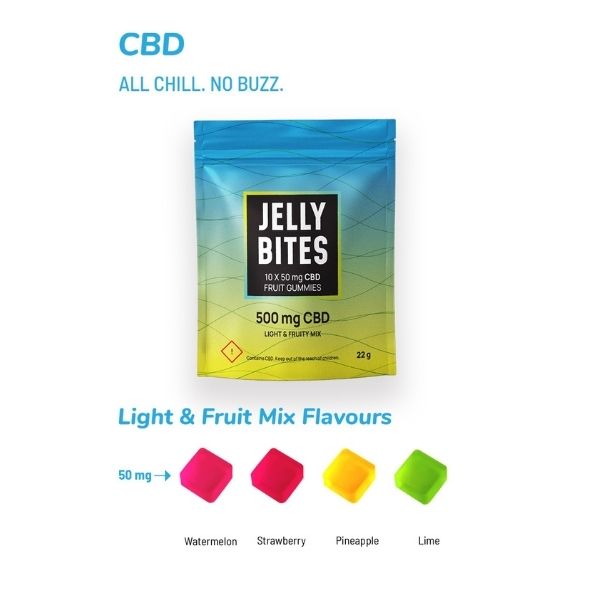 Twisted Extracts Jelly Bites Light and Fruity Mix 500mg CBD